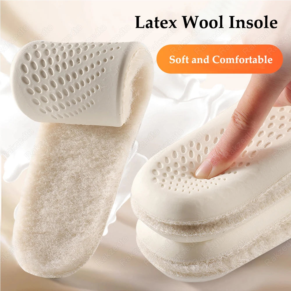 Genuine Wool Winter Insoles – Thick Cashmere with Arch Support