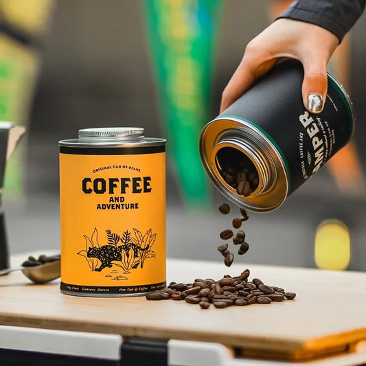 Portable Coffee Bean Sealed Jar – 150g/200g Tinplate Storage Container for Camping & Travel