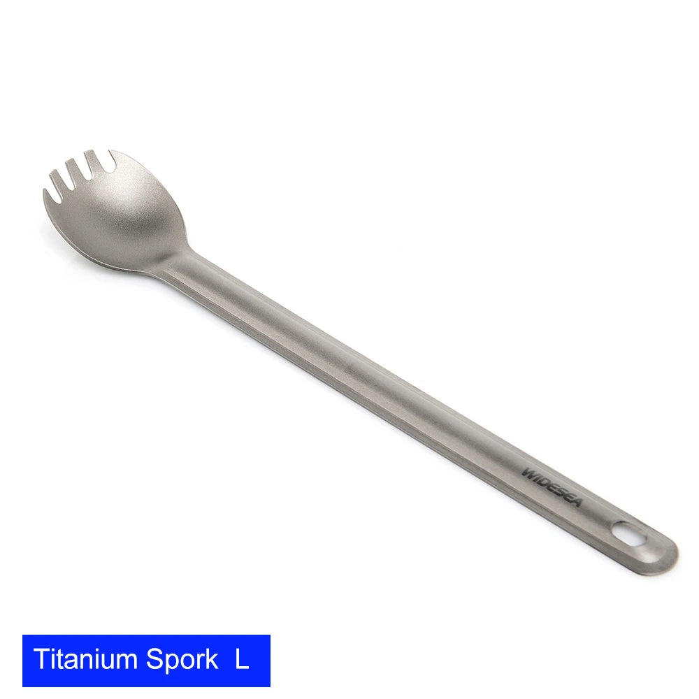 Titanium Spork & Spoon – Ultralight Tableware for Outdoor Dining