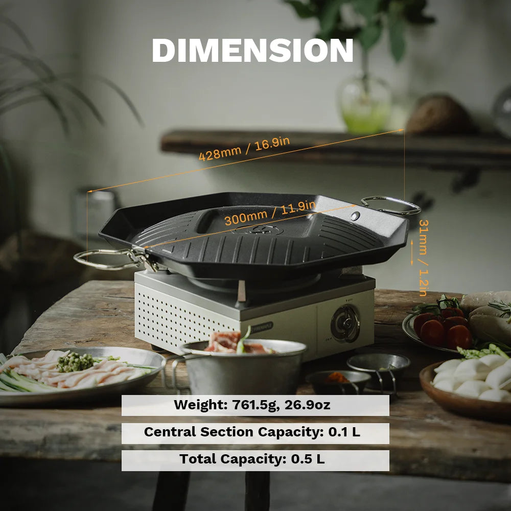 FireMaple SizzlePro Multi-function Frying Pan – Sear, Grill, and Sizzle Anywhere