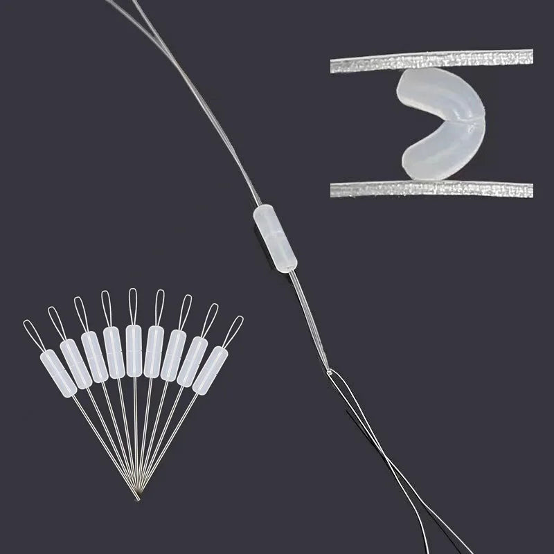 300PCS Professional Fishing Float Stopper Set - Silicone Space Beans Oval Bobber Stoppers – Anti-Tangle Line Control Gear