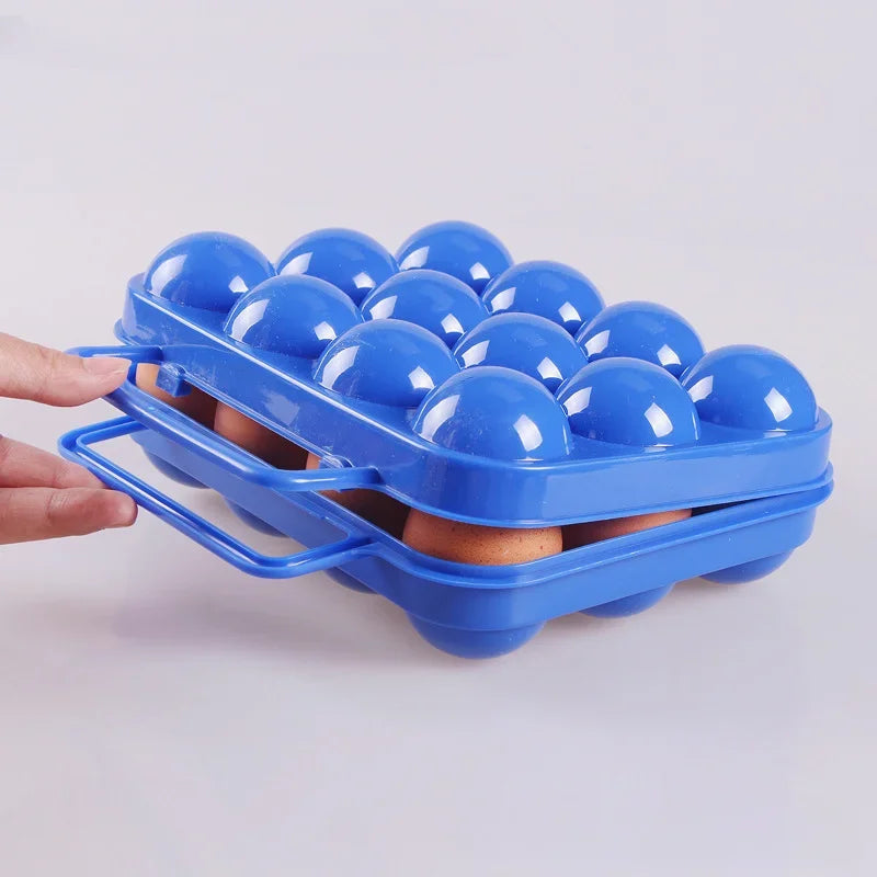 2 / 4 / 6 / 12 Grid Egg Storage Box - Portable Egg Holder Container for Camping