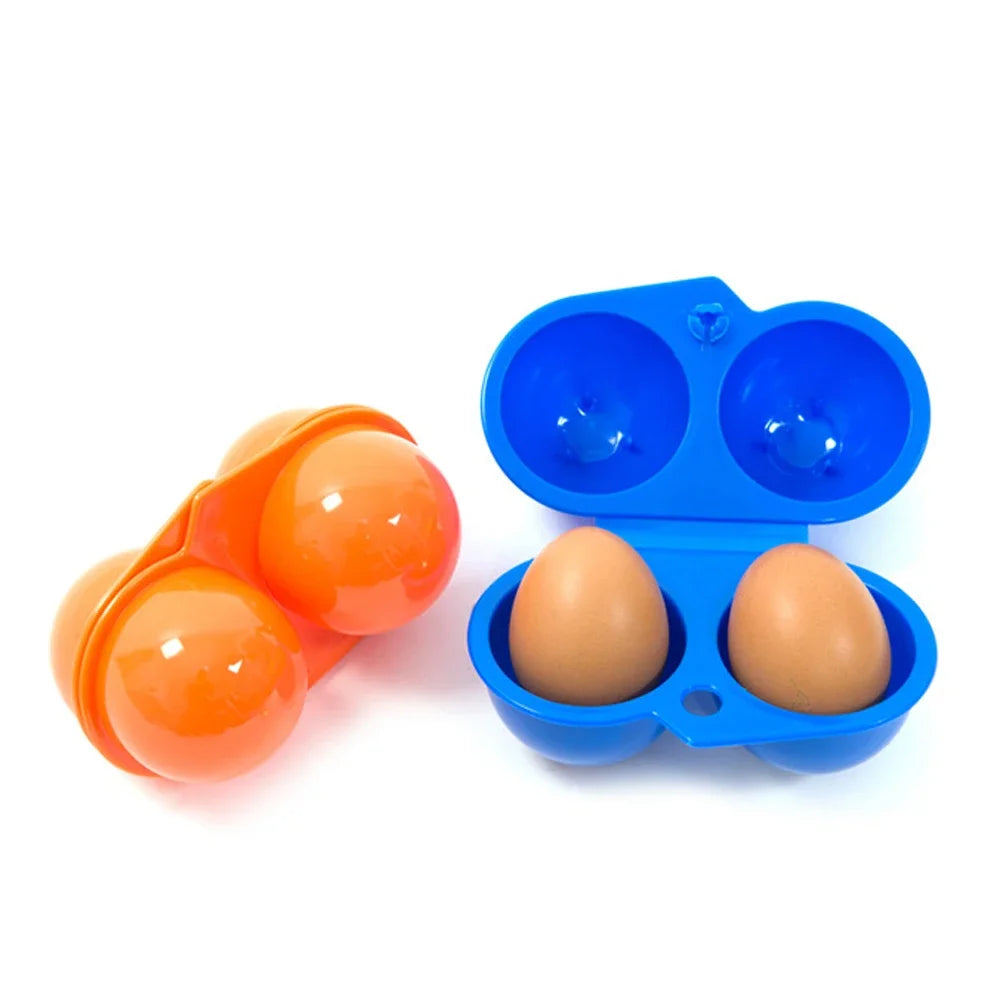 2 / 4 / 6 / 12 Grid Egg Storage Box - Portable Egg Holder Container for Camping