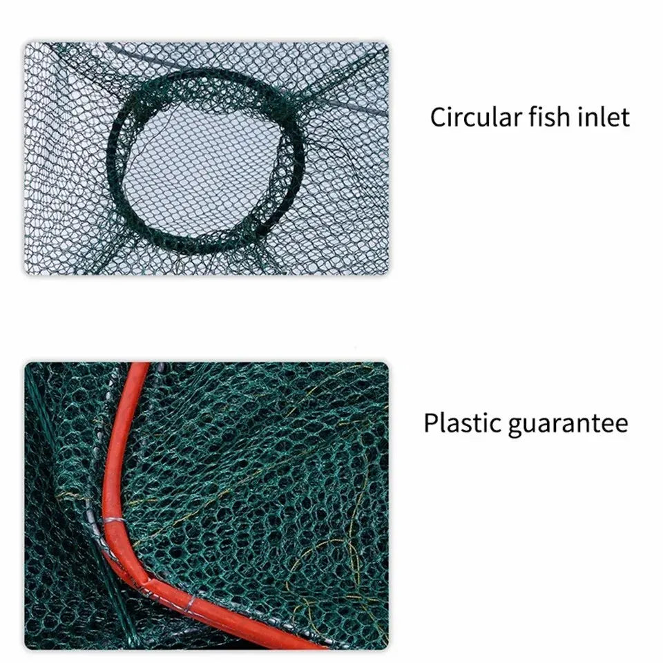 Collapsible Cast Net - Durable Nylon Mesh | Fine Trap for Crab, Shrimp &amp; Crayfish