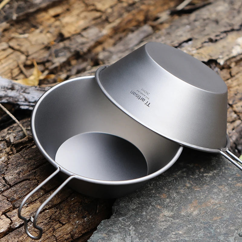 Tiartisan 260ml Titanium Sierra Bowl with Fixed Handle
