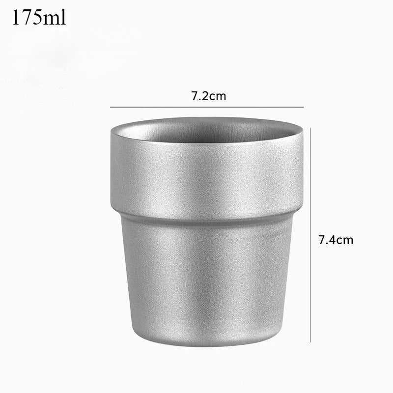 175ml Double Wall Titanium Alloy Cup – Ultra-Light Insulated Mug