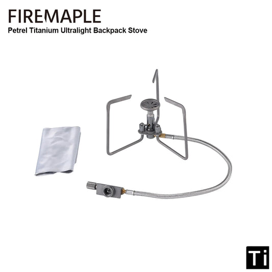 Fire-Maple Petrel Ultralight Titanium Split Stove – Compact Gas Burner with Windscreen for Camping & Hiking