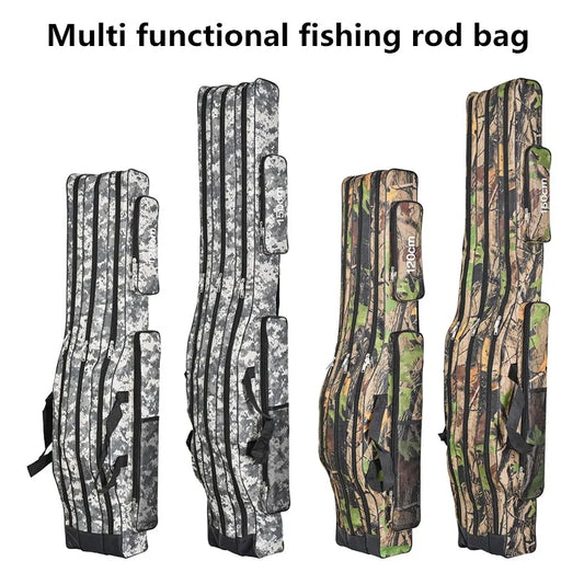 Three-Layer Foldable Fishing Rod Bag – Spacious & Durable Outdoor Storage
