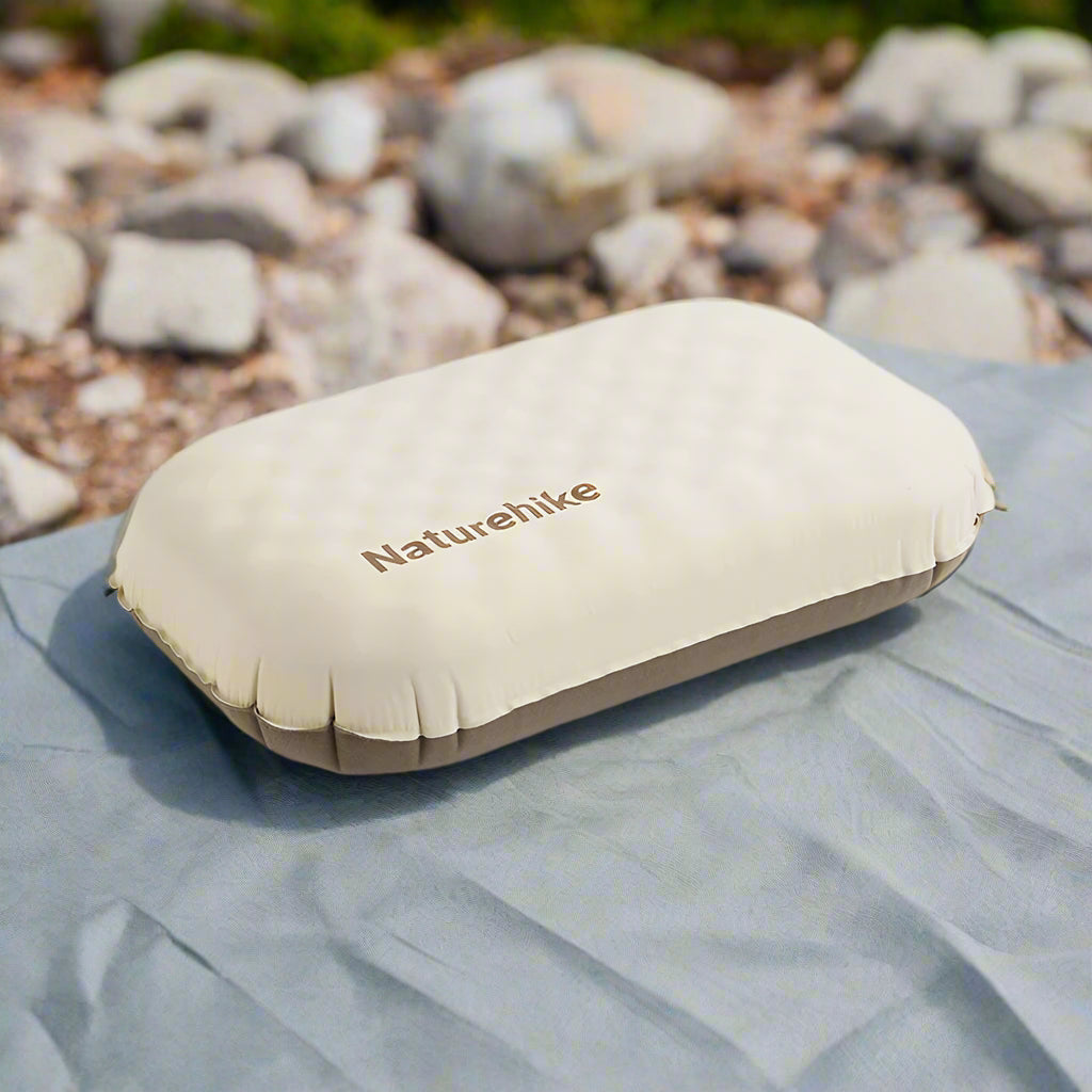 Naturehike Feather Bone 2-in-1 Foam Inflatable Pillow – Waterproof, Adjustable Pillow for Camping & Outdoor Comfort