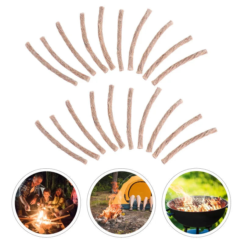 All-Weather Fire Starter Rope – Wax-Infused Tinder for Camping, Fireplaces & Outdoor Survival