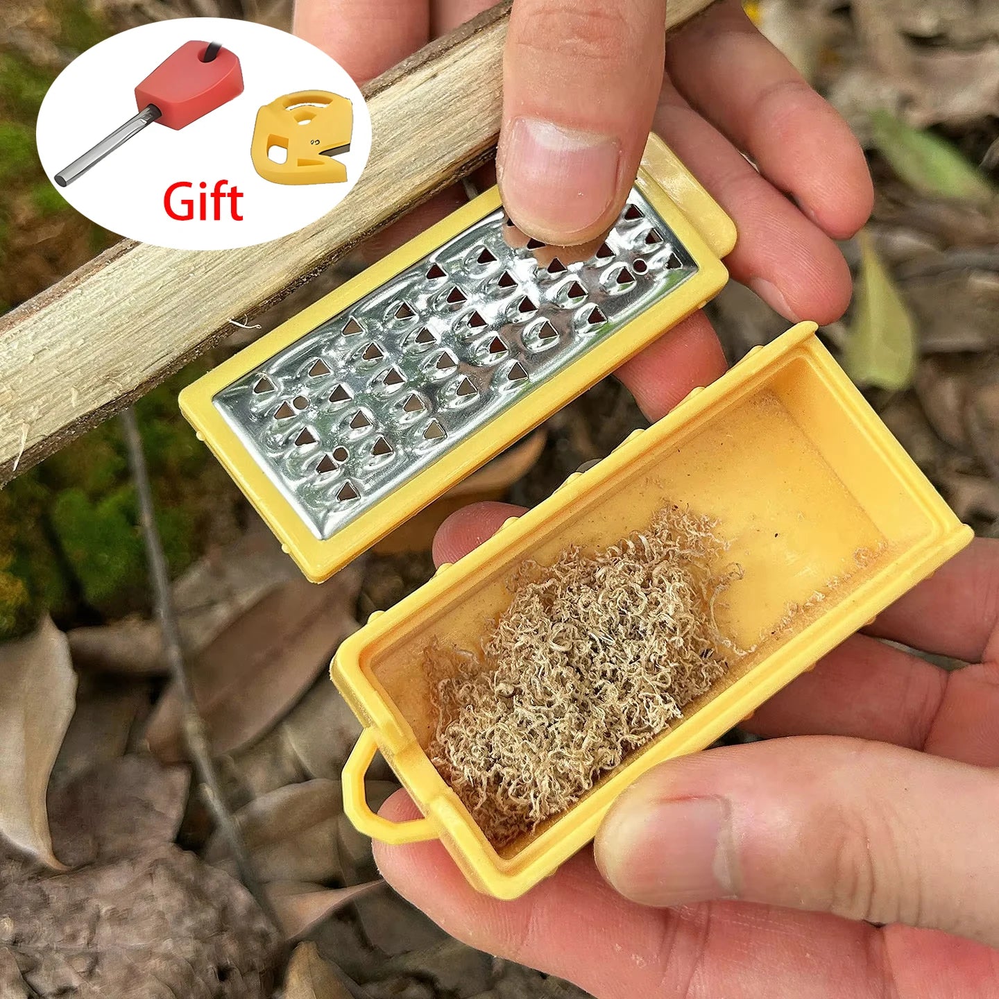 NEW Outdoor Camping Flint Set – Fire Starter & Tinder Maker Wilderness Survival EDC Tool Pack