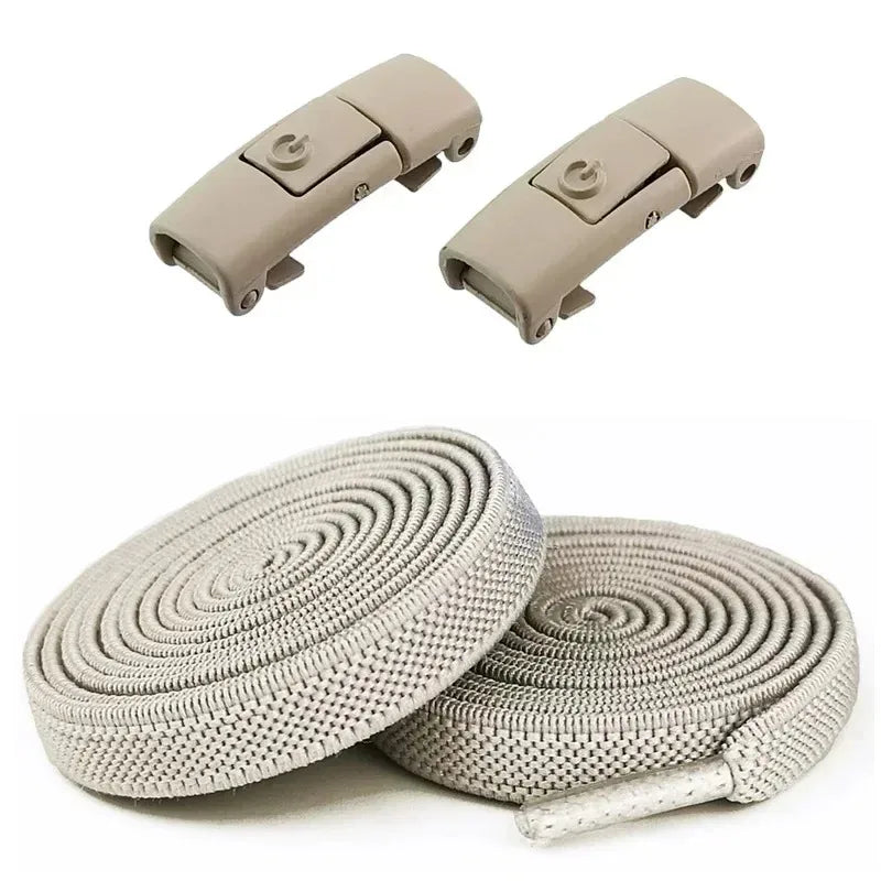 8MM No-Tie Elastic Shoe Laces with Press Lock – Widened Flat Design for Kids & Adults