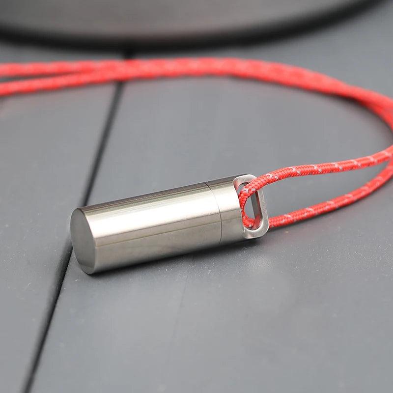 Tiartisan Pure Titanium Mini Sealed Pill Box – Ultralight Waterproof EDC Keychain