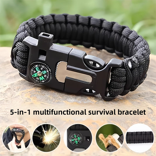 Emergency Survival Bracelet ? Compact Multi?Tool for Outdoor Preparedness