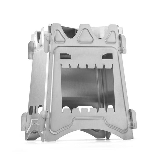 Camping Stove Stainless Steel Backpacking Stove Potable Wood Burning Stoves for Picnic BBQ Camp Hiking-0